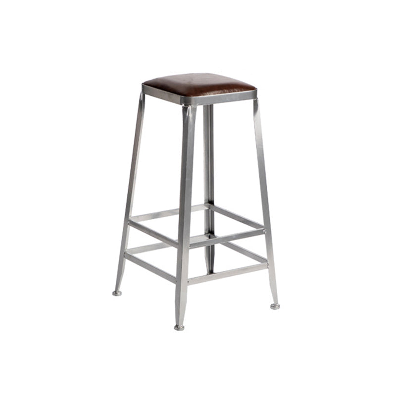 Industrial Bristol Bar and Counter Stool Vintage Brown with Iron Backless 1 Piece Bar Stool(30"H) Clearhalo 'Bar Furniture' 'Bar Stools' 'bar_stools' 'furn' 'furn_bar_stools' 'furniture_bar_stools' 'Kitchen & Dining Furniture' 'kitchen&dining_furn' 'kitchen' 'kitchen_furn' Furniture' 4321280