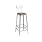 Industrial Bristol Bar and Counter Stool Vintage Brown with Iron With Back 1 Piece Bar Stool(31"H) Clearhalo 'Bar Furniture' 'Bar Stools' 'bar_stools' 'furn' 'furn_bar_stools' 'furniture_bar_stools' 'Kitchen & Dining Furniture' 'kitchen&dining_furn' 'kitchen' 'kitchen_furn' Furniture' 4321289