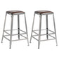 Industrial Bristol Bar and Counter Stool Vintage Brown with Iron Backless 2 Piece Set Counter Stool(26"H) Clearhalo 'Bar Furniture' 'Bar Stools' 'bar_stools' 'furn' 'furn_bar_stools' 'furniture_bar_stools' 'Kitchen & Dining Furniture' 'kitchen&dining_furn' 'kitchen' 'kitchen_furn' Furniture' 4321290