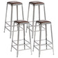 Industrial Bristol Bar and Counter Stool Vintage Brown with Iron Backless 4 Piece Set Bar Stool(31"H) Clearhalo 'Bar Furniture' 'Bar Stools' 'bar_stools' 'furn' 'furn_bar_stools' 'furniture_bar_stools' 'Kitchen & Dining Furniture' 'kitchen&dining_furn' 'kitchen' 'kitchen_furn' Furniture' 4321298