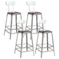 Industrial Bristol Bar and Counter Stool Vintage Brown with Iron With Back 4 Piece Set Counter Stool(26"H) Clearhalo 'Bar Furniture' 'Bar Stools' 'bar_stools' 'furn' 'furn_bar_stools' 'furniture_bar_stools' 'Kitchen & Dining Furniture' 'kitchen&dining_furn' 'kitchen' 'kitchen_furn' Furniture' 4321299