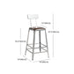 Industrial Bristol Bar and Counter Stool Vintage Brown with Iron Clearhalo 'Bar Furniture' 'Bar Stools' 'bar_stools' 'furn' 'furn_bar_stools' 'furniture_bar_stools' 'Kitchen & Dining Furniture' 'kitchen&dining_furn' 'kitchen' 'kitchen_furn' Furniture' 4321302