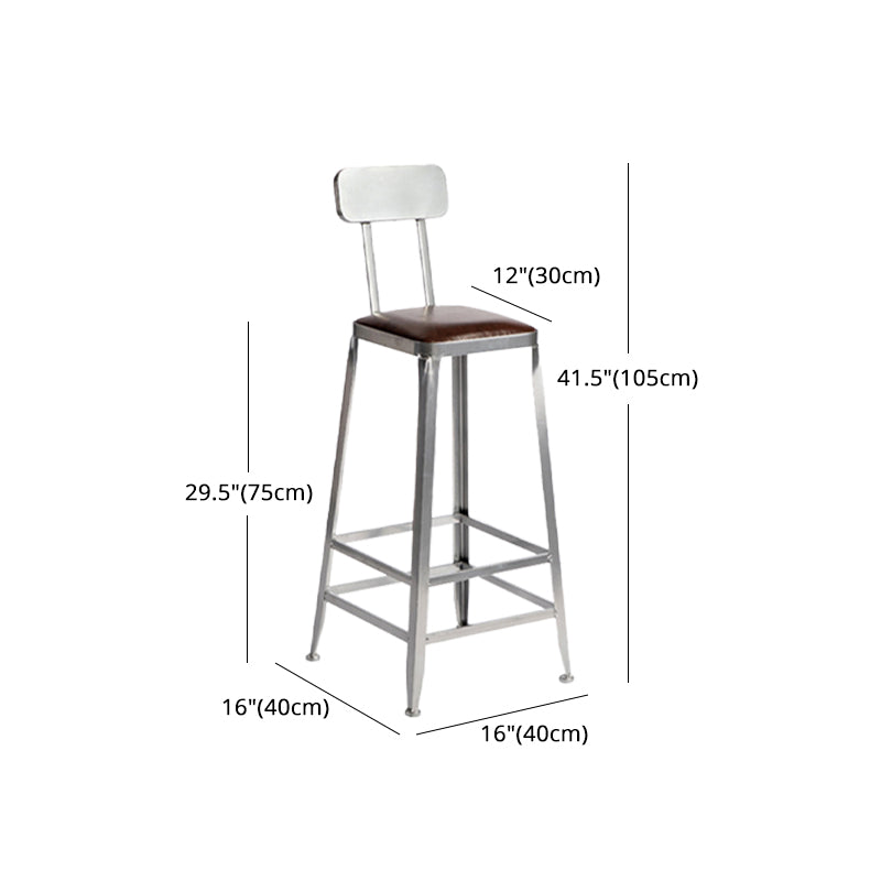 Industrial Bristol Bar and Counter Stool Vintage Brown with Iron Clearhalo 'Bar Furniture' 'Bar Stools' 'bar_stools' 'furn' 'furn_bar_stools' 'furniture_bar_stools' 'Kitchen & Dining Furniture' 'kitchen&dining_furn' 'kitchen' 'kitchen_furn' Furniture' 4321304