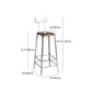 Industrial Bristol Bar and Counter Stool Vintage Brown with Iron Clearhalo 'Bar Furniture' 'Bar Stools' 'bar_stools' 'furn' 'furn_bar_stools' 'furniture_bar_stools' 'Kitchen & Dining Furniture' 'kitchen&dining_furn' 'kitchen' 'kitchen_furn' Furniture' 4321306
