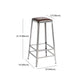 Industrial Bristol Bar and Counter Stool Vintage Brown with Iron Clearhalo 'Bar Furniture' 'Bar Stools' 'bar_stools' 'furn' 'furn_bar_stools' 'furniture_bar_stools' 'Kitchen & Dining Furniture' 'kitchen&dining_furn' 'kitchen' 'kitchen_furn' Furniture' 4321307