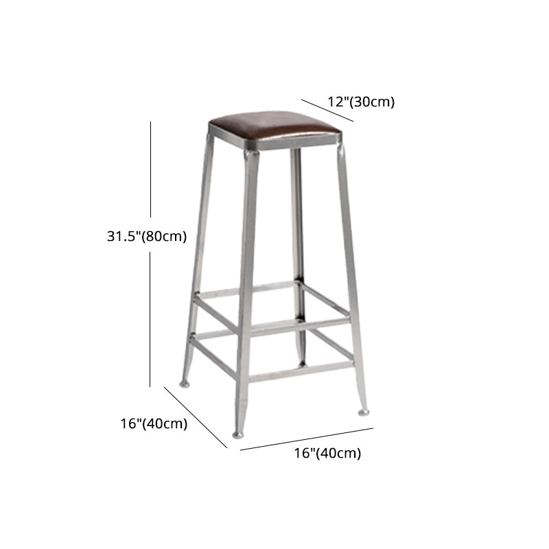 Industrial Bristol Bar and Counter Stool Vintage Brown with Iron Clearhalo 'Bar Furniture' 'Bar Stools' 'bar_stools' 'furn' 'furn_bar_stools' 'furniture_bar_stools' 'Kitchen & Dining Furniture' 'kitchen&dining_furn' 'kitchen' 'kitchen_furn' Furniture' 4321307