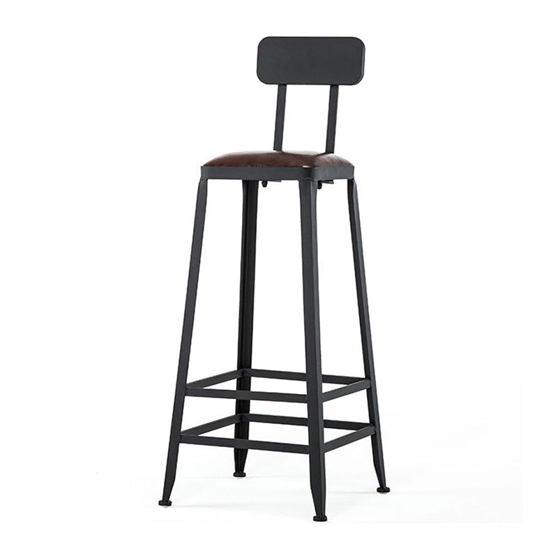 Iron Bar and Counter Stool Industrial Indoor Vintage Brown Counter Height Stools Clearhalo 'Bar Furniture' 'Bar Stools' 'bar_stools' 'furn' 'furn_bar_stools' 'furniture_bar_stools' 'Kitchen & Dining Furniture' 'kitchen&dining_furn' 'kitchen' 'kitchen_furn' Furniture' 4321316