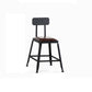 Iron Bar and Counter Stool Industrial Indoor Vintage Brown Counter Height Stools With Back 1 Piece Short Stool(18"H) Clearhalo 'Bar Furniture' 'Bar Stools' 'bar_stools' 'furn' 'furn_bar_stools' 'furniture_bar_stools' 'Kitchen & Dining Furniture' 'kitchen&dining_furn' 'kitchen' 'kitchen_furn' Furniture' 4321317