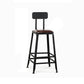 Iron Bar and Counter Stool Industrial Indoor Vintage Brown Counter Height Stools With Back 1 Piece Counter Stool(26"H) Clearhalo 'Bar Furniture' 'Bar Stools' 'bar_stools' 'furn' 'furn_bar_stools' 'furniture_bar_stools' 'Kitchen & Dining Furniture' 'kitchen&dining_furn' 'kitchen' 'kitchen_furn' Furniture' 4321318