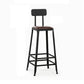 Iron Bar and Counter Stool Industrial Indoor Vintage Brown Counter Height Stools With Back 1 Piece Bar Stool(30"H) Clearhalo 'Bar Furniture' 'Bar Stools' 'bar_stools' 'furn' 'furn_bar_stools' 'furniture_bar_stools' 'Kitchen & Dining Furniture' 'kitchen&dining_furn' 'kitchen' 'kitchen_furn' Furniture' 4321321