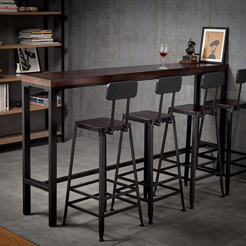 Iron Bar and Counter Stool Industrial Indoor Vintage Brown Counter Height Stools Clearhalo 'Bar Furniture' 'Bar Stools' 'bar_stools' 'furn' 'furn_bar_stools' 'furniture_bar_stools' 'Kitchen & Dining Furniture' 'kitchen&dining_furn' 'kitchen' 'kitchen_furn' Furniture' 4321322