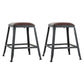 Iron Bar and Counter Stool Industrial Indoor Vintage Brown Counter Height Stools Backless 2 Piece Set Short Stool(18"H) Clearhalo 'Bar Furniture' 'Bar Stools' 'bar_stools' 'furn' 'furn_bar_stools' 'furniture_bar_stools' 'Kitchen & Dining Furniture' 'kitchen&dining_furn' 'kitchen' 'kitchen_furn' Furniture' 4321324
