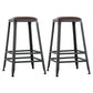 Iron Bar and Counter Stool Industrial Indoor Vintage Brown Counter Height Stools Backless 2 Piece Set Counter Stool(26"H) Clearhalo 'Bar Furniture' 'Bar Stools' 'bar_stools' 'furn' 'furn_bar_stools' 'furniture_bar_stools' 'Kitchen & Dining Furniture' 'kitchen&dining_furn' 'kitchen' 'kitchen_furn' Furniture' 4321327