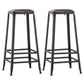 Iron Bar and Counter Stool Industrial Indoor Vintage Brown Counter Height Stools Backless 2 Piece Set Bar Stool(31"H) Clearhalo 'Bar Furniture' 'Bar Stools' 'bar_stools' 'furn' 'furn_bar_stools' 'furniture_bar_stools' 'Kitchen & Dining Furniture' 'kitchen&dining_furn' 'kitchen' 'kitchen_furn' Furniture' 4321329