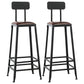 Iron Bar and Counter Stool Industrial Indoor Vintage Brown Counter Height Stools With Back 2 Piece Set Bar Stool(31"H) Clearhalo 'Bar Furniture' 'Bar Stools' 'bar_stools' 'furn' 'furn_bar_stools' 'furniture_bar_stools' 'Kitchen & Dining Furniture' 'kitchen&dining_furn' 'kitchen' 'kitchen_furn' Furniture' 4321333