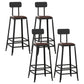 Iron Bar and Counter Stool Industrial Indoor Vintage Brown Counter Height Stools With Back 4 Piece Set Bar Stool(30"H) Clearhalo 'Bar Furniture' 'Bar Stools' 'bar_stools' 'furn' 'furn_bar_stools' 'furniture_bar_stools' 'Kitchen & Dining Furniture' 'kitchen&dining_furn' 'kitchen' 'kitchen_furn' Furniture' 4321340
