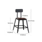 Iron Bar and Counter Stool Industrial Indoor Vintage Brown Counter Height Stools Clearhalo 'Bar Furniture' 'Bar Stools' 'bar_stools' 'furn' 'furn_bar_stools' 'furniture_bar_stools' 'Kitchen & Dining Furniture' 'kitchen&dining_furn' 'kitchen' 'kitchen_furn' Furniture' 4321342