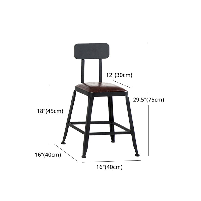 Iron Bar and Counter Stool Industrial Indoor Vintage Brown Counter Height Stools Clearhalo 'Bar Furniture' 'Bar Stools' 'bar_stools' 'furn' 'furn_bar_stools' 'furniture_bar_stools' 'Kitchen & Dining Furniture' 'kitchen&dining_furn' 'kitchen' 'kitchen_furn' Furniture' 4321342