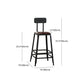 Iron Bar and Counter Stool Industrial Indoor Vintage Brown Counter Height Stools Clearhalo 'Bar Furniture' 'Bar Stools' 'bar_stools' 'furn' 'furn_bar_stools' 'furniture_bar_stools' 'Kitchen & Dining Furniture' 'kitchen&dining_furn' 'kitchen' 'kitchen_furn' Furniture' 4321344