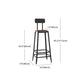 Iron Bar and Counter Stool Industrial Indoor Vintage Brown Counter Height Stools Clearhalo 'Bar Furniture' 'Bar Stools' 'bar_stools' 'furn' 'furn_bar_stools' 'furniture_bar_stools' 'Kitchen & Dining Furniture' 'kitchen&dining_furn' 'kitchen' 'kitchen_furn' Furniture' 4321348