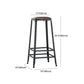 Iron Bar and Counter Stool Industrial Indoor Vintage Brown Counter Height Stools Clearhalo 'Bar Furniture' 'Bar Stools' 'bar_stools' 'furn' 'furn_bar_stools' 'furniture_bar_stools' 'Kitchen & Dining Furniture' 'kitchen&dining_furn' 'kitchen' 'kitchen_furn' Furniture' 4321349
