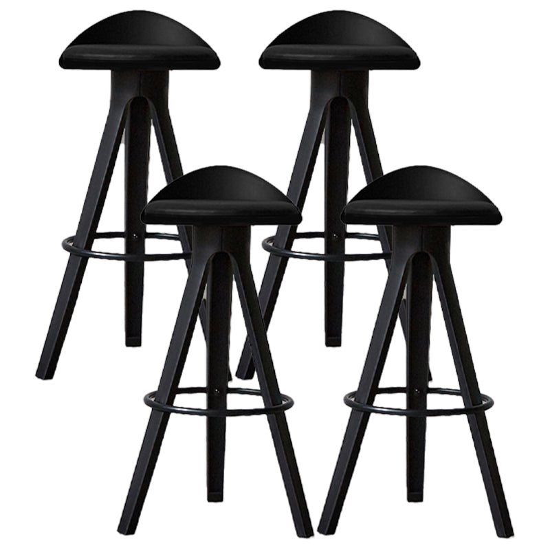 Industrial Padded Feet Barstools Bar Business Counter Height Stools Black 4 Piece Set Clearhalo 'Bar Furniture' 'Bar Stools' 'bar_stools' 'furn' 'furn_bar_stools' 'furniture_bar_stools' 'Kitchen & Dining Furniture' 'kitchen&dining_furn' 'kitchen' 'kitchen_furn' Furniture' 4321361