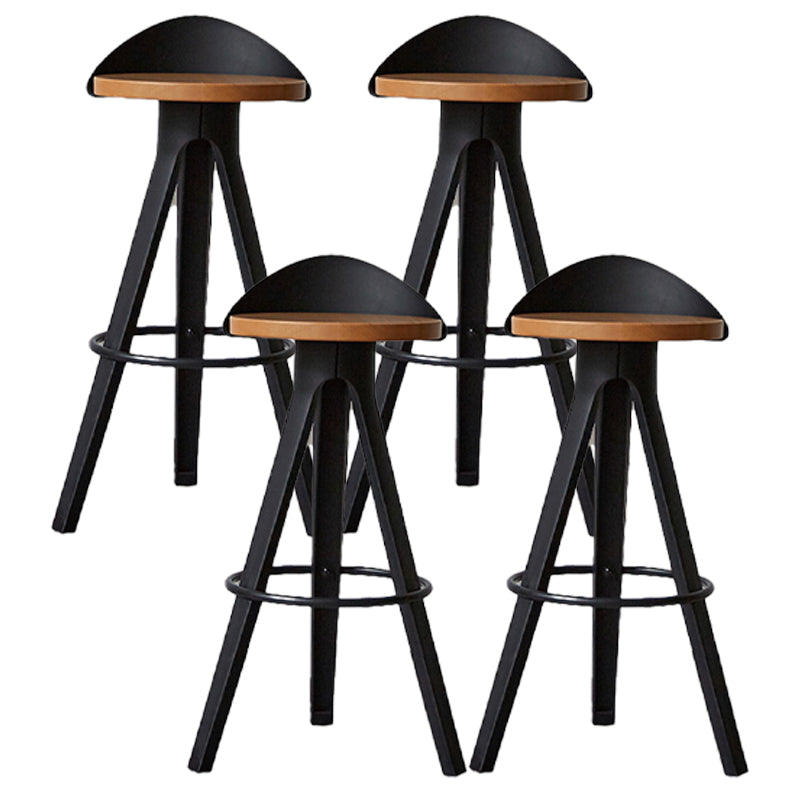 Industrial Padded Feet Barstools Bar Business Counter Height Stools Khaki 4 Piece Set Clearhalo 'Bar Furniture' 'Bar Stools' 'bar_stools' 'furn' 'furn_bar_stools' 'furniture_bar_stools' 'Kitchen & Dining Furniture' 'kitchen&dining_furn' 'kitchen' 'kitchen_furn' Furniture' 4321362