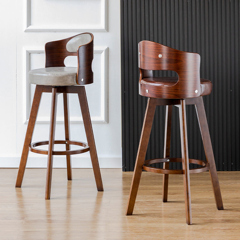 30.4" Scandinavian Bar Barstools Living Room Bar and Counter Stool with Solid Wood Clearhalo 'Bar Furniture' 'Bar Stools' 'bar_stools' 'furn' 'furn_bar_stools' 'furniture_bar_stools' 'Kitchen & Dining Furniture' 'kitchen&dining_furn' 'kitchen' 'kitchen_furn' Furniture' 4321366