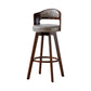 30.4" Scandinavian Bar Barstools Living Room Bar and Counter Stool with Solid Wood Grey Brown 1 Piece Clearhalo 'Bar Furniture' 'Bar Stools' 'bar_stools' 'furn' 'furn_bar_stools' 'furniture_bar_stools' 'Kitchen & Dining Furniture' 'kitchen&dining_furn' 'kitchen' 'kitchen_furn' Furniture' 4321368