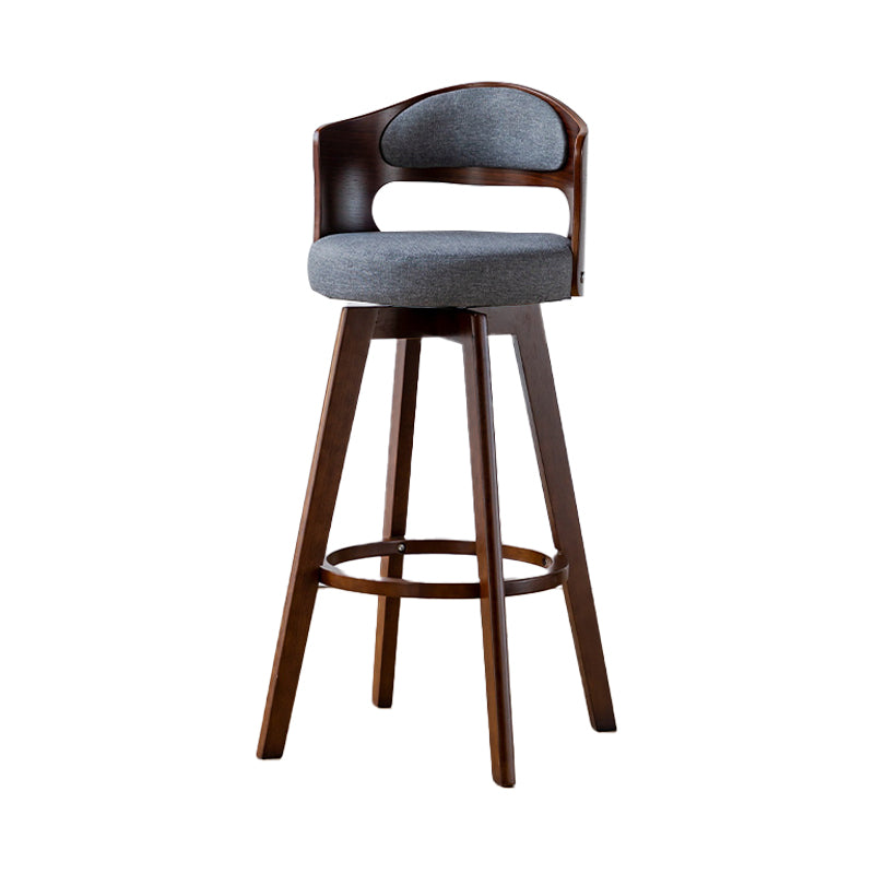 30.4" Scandinavian Bar Barstools Living Room Bar and Counter Stool with Solid Wood Smoke Gray Brown 1 Piece Clearhalo 'Bar Furniture' 'Bar Stools' 'bar_stools' 'furn' 'furn_bar_stools' 'furniture_bar_stools' 'Kitchen & Dining Furniture' 'kitchen&dining_furn' 'kitchen' 'kitchen_furn' Furniture' 4321374