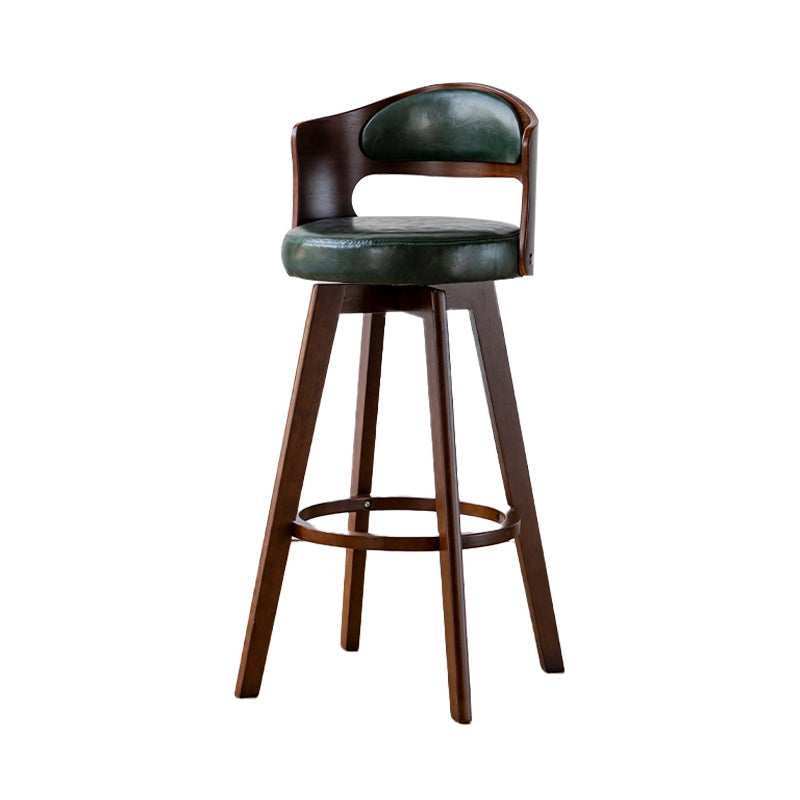 30.4" Scandinavian Bar Barstools Living Room Bar and Counter Stool with Solid Wood Blackish Green Brown 1 Piece Clearhalo 'Bar Furniture' 'Bar Stools' 'bar_stools' 'furn' 'furn_bar_stools' 'furniture_bar_stools' 'Kitchen & Dining Furniture' 'kitchen&dining_furn' 'kitchen' 'kitchen_furn' Furniture' 4321376