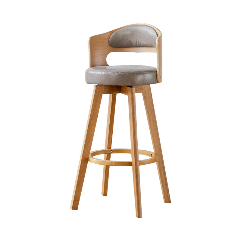30.4" Scandinavian Bar Barstools Living Room Bar and Counter Stool with Solid Wood Grey Wood 1 Piece Clearhalo 'Bar Furniture' 'Bar Stools' 'bar_stools' 'furn' 'furn_bar_stools' 'furniture_bar_stools' 'Kitchen & Dining Furniture' 'kitchen&dining_furn' 'kitchen' 'kitchen_furn' Furniture' 4321383