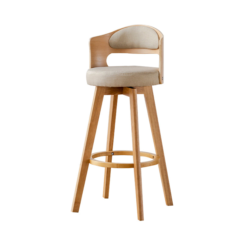 30.4" Scandinavian Bar Barstools Living Room Bar and Counter Stool with Solid Wood Khaki Wood 1 Piece Clearhalo 'Bar Furniture' 'Bar Stools' 'bar_stools' 'furn' 'furn_bar_stools' 'furniture_bar_stools' 'Kitchen & Dining Furniture' 'kitchen&dining_furn' 'kitchen' 'kitchen_furn' Furniture' 4321385