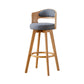 30.4" Scandinavian Bar Barstools Living Room Bar and Counter Stool with Solid Wood Smoke Gray Wood 1 Piece Clearhalo 'Bar Furniture' 'Bar Stools' 'bar_stools' 'furn' 'furn_bar_stools' 'furniture_bar_stools' 'Kitchen & Dining Furniture' 'kitchen&dining_furn' 'kitchen' 'kitchen_furn' Furniture' 4321388