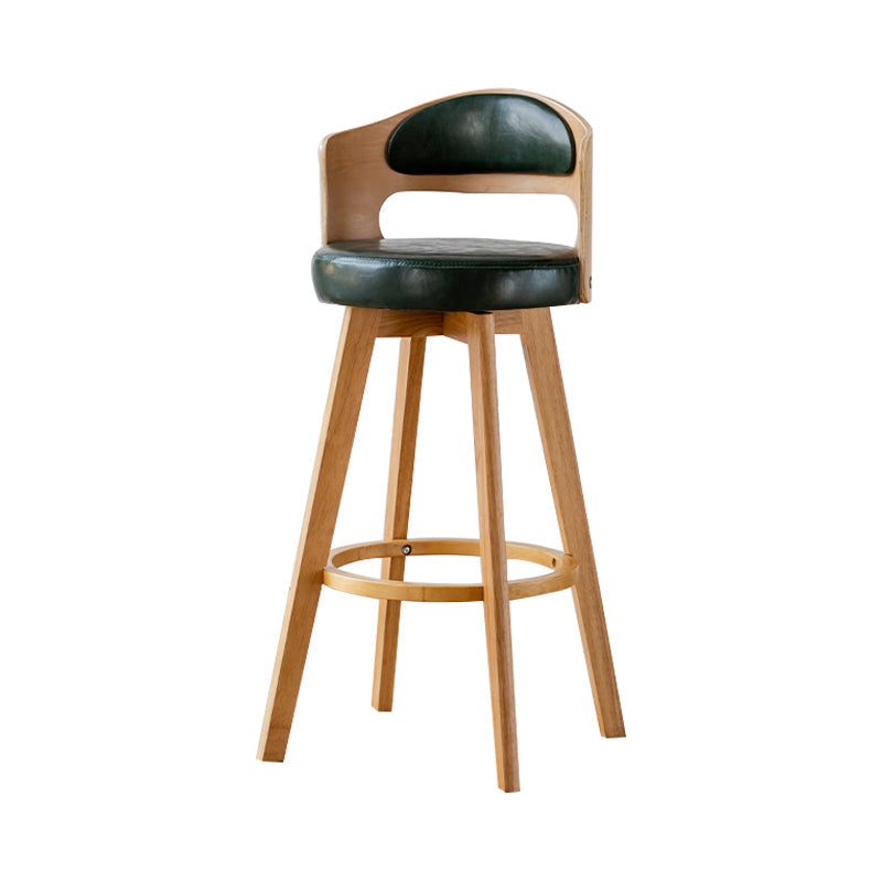 30.4" Scandinavian Bar Barstools Living Room Bar and Counter Stool with Solid Wood Blackish Green Wood 1 Piece Clearhalo 'Bar Furniture' 'Bar Stools' 'bar_stools' 'furn' 'furn_bar_stools' 'furniture_bar_stools' 'Kitchen & Dining Furniture' 'kitchen&dining_furn' 'kitchen' 'kitchen_furn' Furniture' 4321389