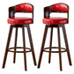 30.4" Scandinavian Bar Barstools Living Room Bar and Counter Stool with Solid Wood Red Brown 2 Piece Set Clearhalo 'Bar Furniture' 'Bar Stools' 'bar_stools' 'furn' 'furn_bar_stools' 'furniture_bar_stools' 'Kitchen & Dining Furniture' 'kitchen&dining_furn' 'kitchen' 'kitchen_furn' Furniture' 4321391