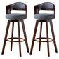 30.4" Scandinavian Bar Barstools Living Room Bar and Counter Stool with Solid Wood Smoke Gray Brown 2 Piece Set Clearhalo 'Bar Furniture' 'Bar Stools' 'bar_stools' 'furn' 'furn_bar_stools' 'furniture_bar_stools' 'Kitchen & Dining Furniture' 'kitchen&dining_furn' 'kitchen' 'kitchen_furn' Furniture' 4321395