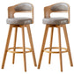 30.4" Scandinavian Bar Barstools Living Room Bar and Counter Stool with Solid Wood Grey Wood 2 Piece Set Clearhalo 'Bar Furniture' 'Bar Stools' 'bar_stools' 'furn' 'furn_bar_stools' 'furniture_bar_stools' 'Kitchen & Dining Furniture' 'kitchen&dining_furn' 'kitchen' 'kitchen_furn' Furniture' 4321399