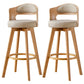 30.4" Scandinavian Bar Barstools Living Room Bar and Counter Stool with Solid Wood Khaki Wood 2 Piece Set Clearhalo 'Bar Furniture' 'Bar Stools' 'bar_stools' 'furn' 'furn_bar_stools' 'furniture_bar_stools' 'Kitchen & Dining Furniture' 'kitchen&dining_furn' 'kitchen' 'kitchen_furn' Furniture' 4321400