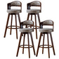 30.4" Scandinavian Bar Barstools Living Room Bar and Counter Stool with Solid Wood Grey Brown 4 Piece Set Clearhalo 'Bar Furniture' 'Bar Stools' 'bar_stools' 'furn' 'furn_bar_stools' 'furniture_bar_stools' 'Kitchen & Dining Furniture' 'kitchen&dining_furn' 'kitchen' 'kitchen_furn' Furniture' 4321406