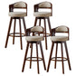 30.4" Scandinavian Bar Barstools Living Room Bar and Counter Stool with Solid Wood Khaki Brown 4 Piece Set Clearhalo 'Bar Furniture' 'Bar Stools' 'bar_stools' 'furn' 'furn_bar_stools' 'furniture_bar_stools' 'Kitchen & Dining Furniture' 'kitchen&dining_furn' 'kitchen' 'kitchen_furn' Furniture' 4321407
