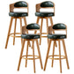 30.4" Scandinavian Bar Barstools Living Room Bar and Counter Stool with Solid Wood Blackish Green Wood 4 Piece Set Clearhalo 'Bar Furniture' 'Bar Stools' 'bar_stools' 'furn' 'furn_bar_stools' 'furniture_bar_stools' 'Kitchen & Dining Furniture' 'kitchen&dining_furn' 'kitchen' 'kitchen_furn' Furniture' 4321417