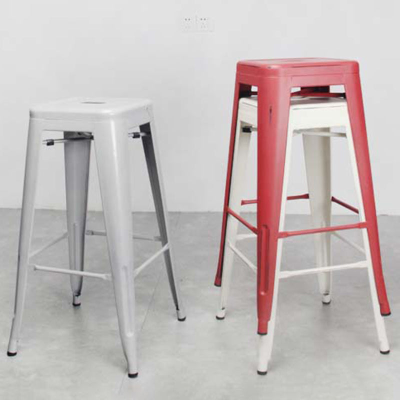 Industrial Style Bar Stools Stackable Wrought Iron Bar Cafe Metal High Chairs Clearhalo 'Bar Furniture' 'Bar Stools' 'bar_stools' 'furn' 'furn_bar_stools' 'furniture_bar_stools' 'Kitchen & Dining Furniture' 'kitchen&dining_furn' 'kitchen' 'kitchen_furn' Furniture' 4321425