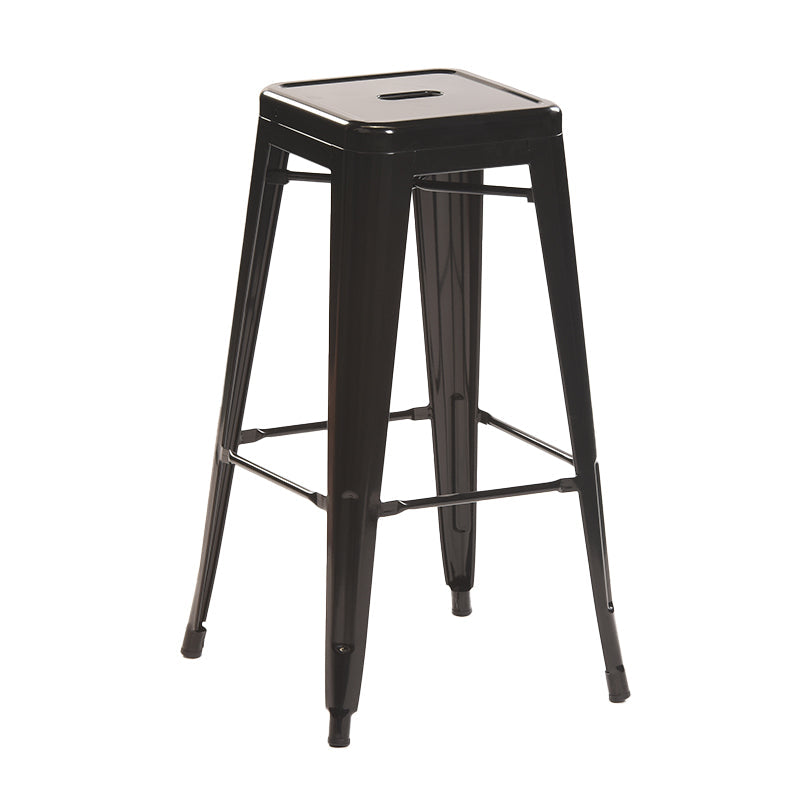 Industrial Style Bar Stools Stackable Wrought Iron Bar Cafe Metal High Chairs Black 1 Piece Clearhalo 'Bar Furniture' 'Bar Stools' 'bar_stools' 'furn' 'furn_bar_stools' 'furniture_bar_stools' 'Kitchen & Dining Furniture' 'kitchen&dining_furn' 'kitchen' 'kitchen_furn' Furniture' 4321429