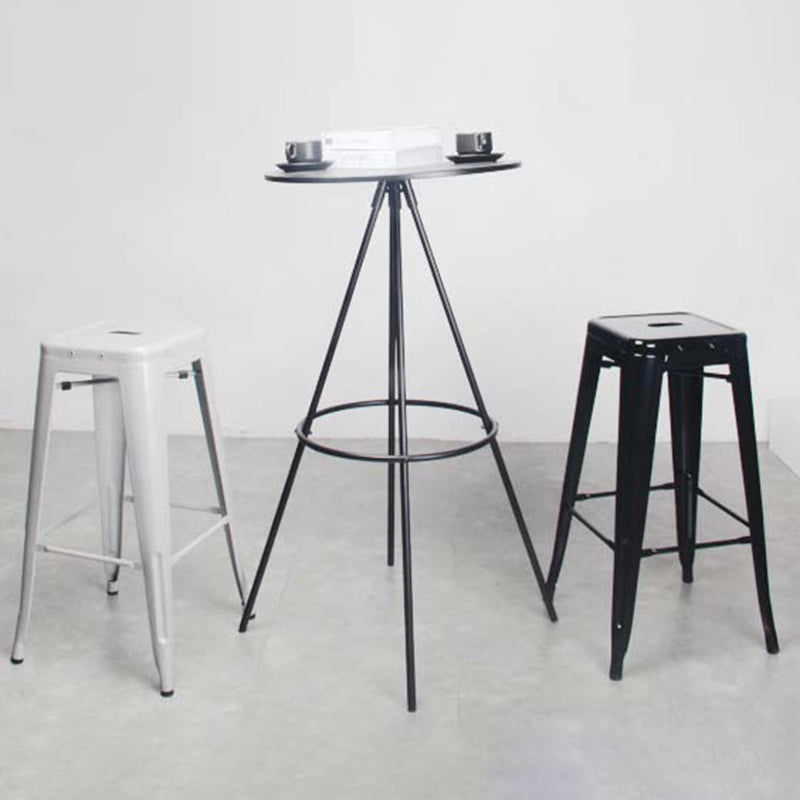 Industrial Style Bar Stools Stackable Wrought Iron Bar Cafe Metal High Chairs Clearhalo 'Bar Furniture' 'Bar Stools' 'bar_stools' 'furn' 'furn_bar_stools' 'furniture_bar_stools' 'Kitchen & Dining Furniture' 'kitchen&dining_furn' 'kitchen' 'kitchen_furn' Furniture' 4321430