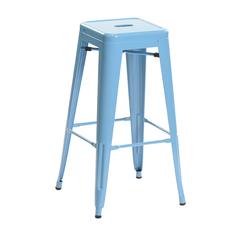 Industrial Style Bar Stools Stackable Wrought Iron Bar Cafe Metal High Chairs Light Blue 1 Piece Clearhalo 'Bar Furniture' 'Bar Stools' 'bar_stools' 'furn' 'furn_bar_stools' 'furniture_bar_stools' 'Kitchen & Dining Furniture' 'kitchen&dining_furn' 'kitchen' 'kitchen_furn' Furniture' 4321434