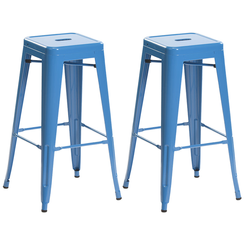 Industrial Style Bar Stools Stackable Wrought Iron Bar Cafe Metal High Chairs Sky Blue 2 Piece Set Clearhalo 'Bar Furniture' 'Bar Stools' 'bar_stools' 'furn' 'furn_bar_stools' 'furniture_bar_stools' 'Kitchen & Dining Furniture' 'kitchen&dining_furn' 'kitchen' 'kitchen_furn' Furniture' 4321438