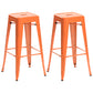 Industrial Style Bar Stools Stackable Wrought Iron Bar Cafe Metal High Chairs Orange 2 Piece Set Clearhalo 'Bar Furniture' 'Bar Stools' 'bar_stools' 'furn' 'furn_bar_stools' 'furniture_bar_stools' 'Kitchen & Dining Furniture' 'kitchen&dining_furn' 'kitchen' 'kitchen_furn' Furniture' 4321447