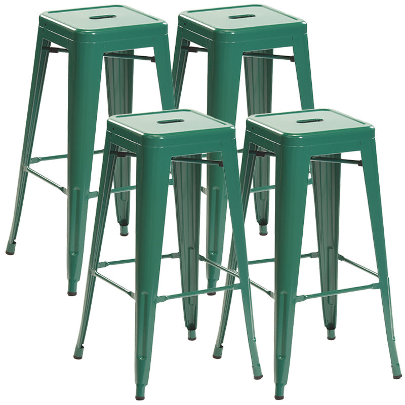 Industrial Style Bar Stools Stackable Wrought Iron Bar Cafe Metal High Chairs Green 4 Piece Set Clearhalo 'Bar Furniture' 'Bar Stools' 'bar_stools' 'furn' 'furn_bar_stools' 'furniture_bar_stools' 'Kitchen & Dining Furniture' 'kitchen&dining_furn' 'kitchen' 'kitchen_furn' Furniture' 4321451