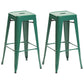 Industrial Style Bar Stools Stackable Wrought Iron Bar Cafe Metal High Chairs Green 2 Piece Set Clearhalo 'Bar Furniture' 'Bar Stools' 'bar_stools' 'furn' 'furn_bar_stools' 'furniture_bar_stools' 'Kitchen & Dining Furniture' 'kitchen&dining_furn' 'kitchen' 'kitchen_furn' Furniture' 4321453